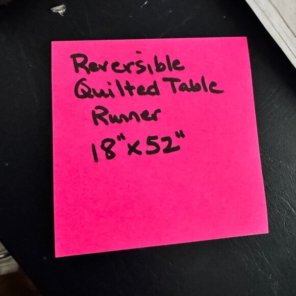 Decorative Reversible Quilted Table Runner Colorful Floral Rectangle 18 x 52" - Picture 10 of 10